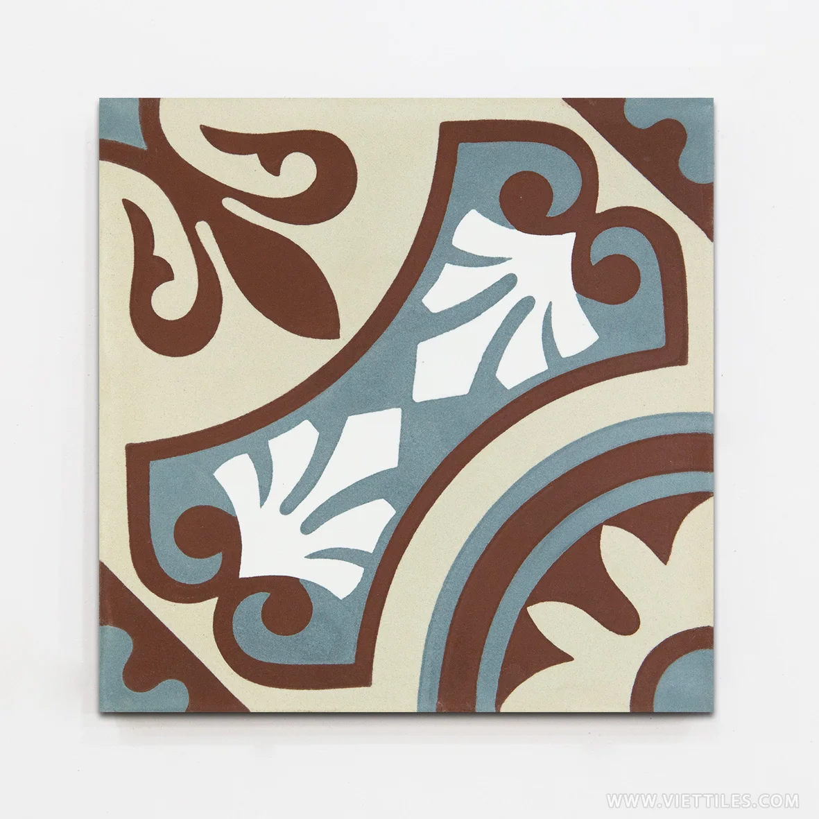  Стена кухни с цементной плитой ручной работы