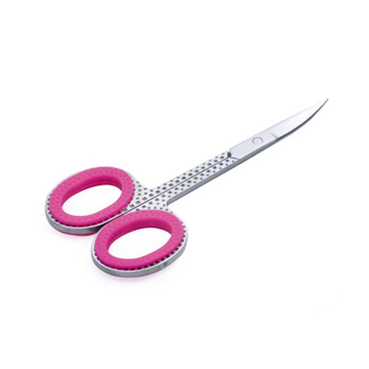 Free sample Black fancy stork plastic handle material craft manicure cuticle scissors