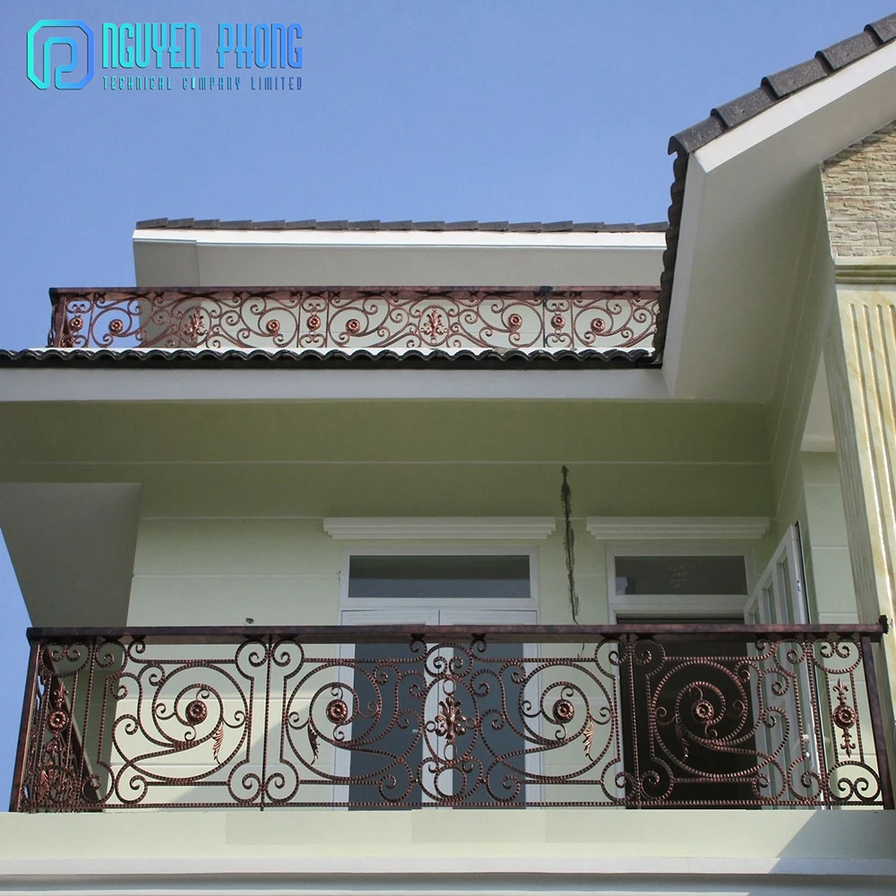 Best Standard Manufacturer Prices Wrought Iron Balcony Balustrade Railing Design