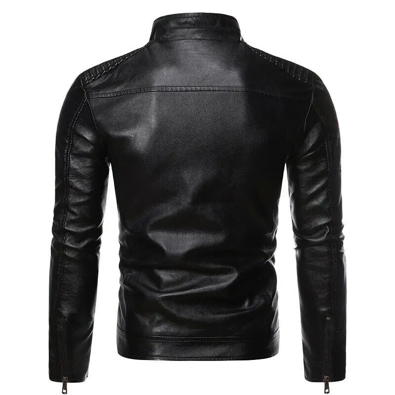 Customized High Quality Ladies black PU leather long coat biker jacket long sleeves coats ladies