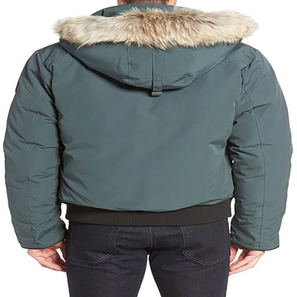 Винтажная куртка-бомбер от производителя в Пакистане с капюшоном из искусственного меха мужская логотипом под заказ