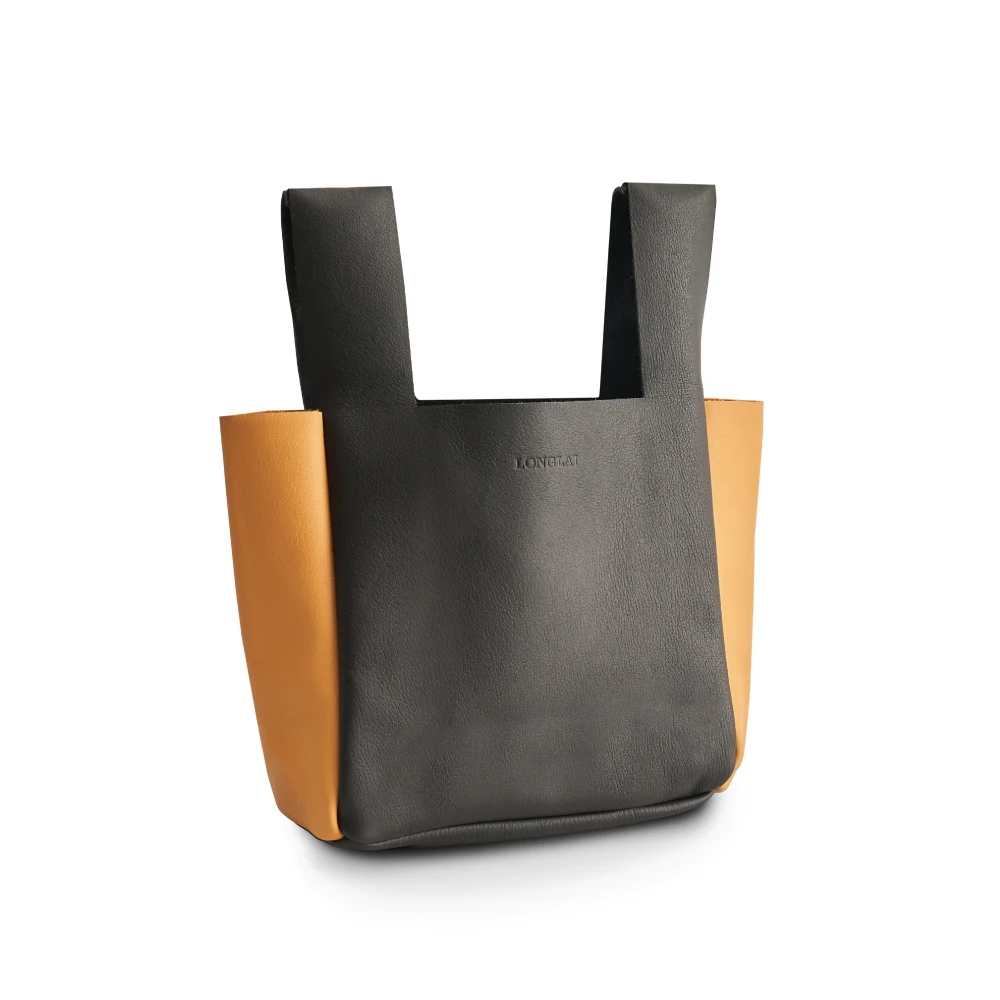 LONGLAI JEKYLL&HYDE SMALL TOTE BAG CUSTARD/BLACK