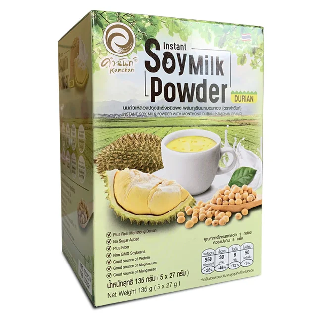 
Thailand Manufacturer Organic Instant Soy Milk Powder With Real Monthong Durian 