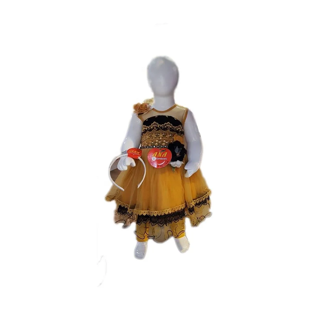 wholesale 2020 hot sale new design latest little kids birthday children gown frock smoked wedding flower party girl dress