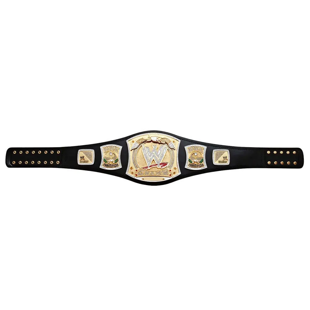 Official World Wrestling Authentic Championship Spinner Title Belt Gold Small