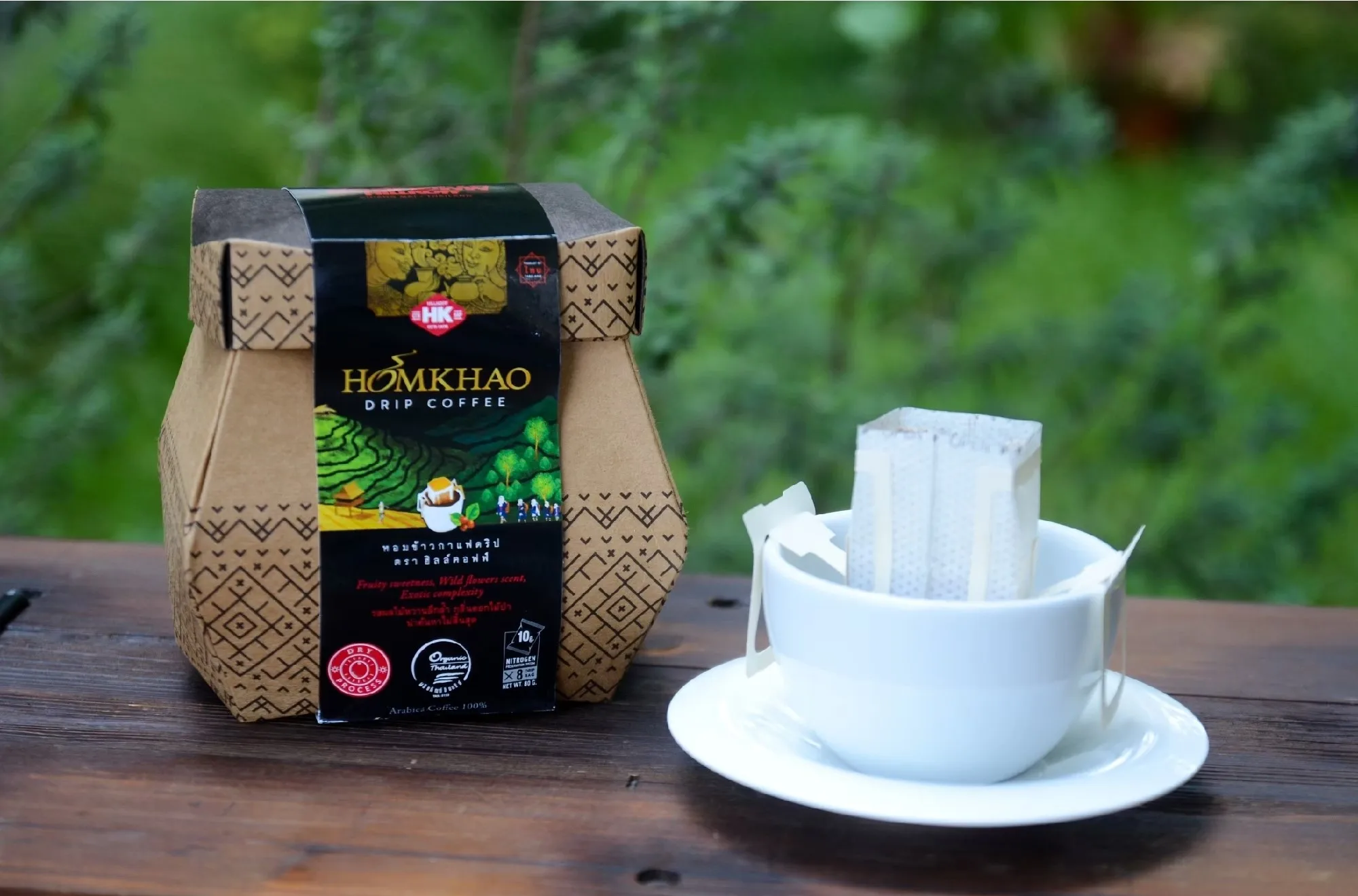 HillKoff Homkhao органический капельный кофе сухой процесс продукт из Таиланда Happy Center