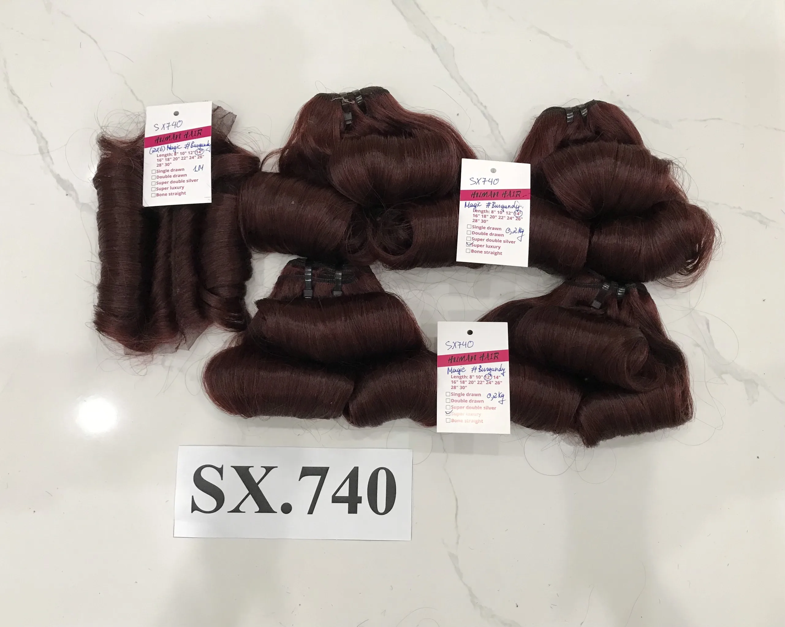 Оптовая продажа цветные Волшебные вьющиеся накладные волосы 100% Необработанные вьетнамские человеческие