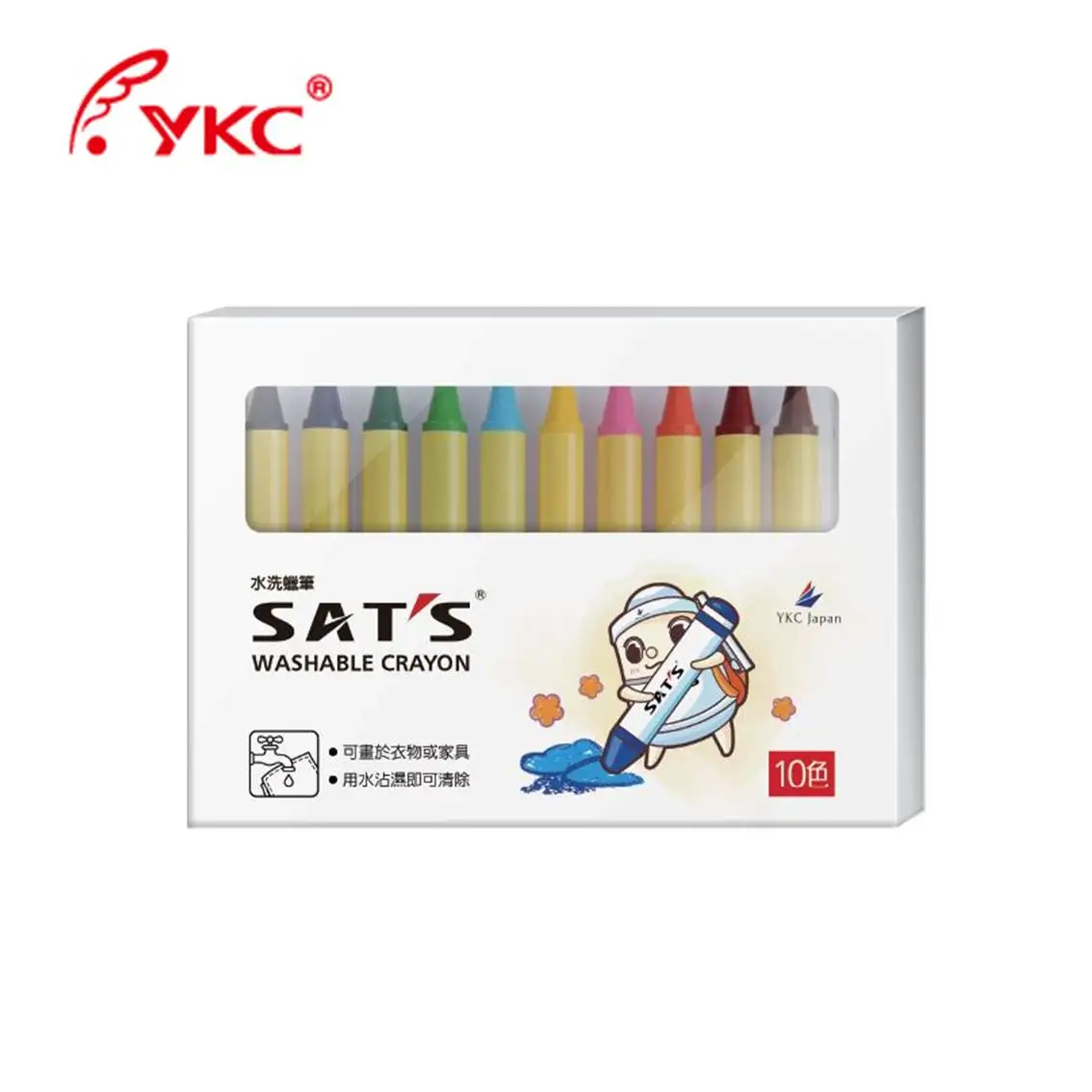 
Eco Friendly Factory Custom Logo 10 Colors Waterproof Crayon Set For Children 