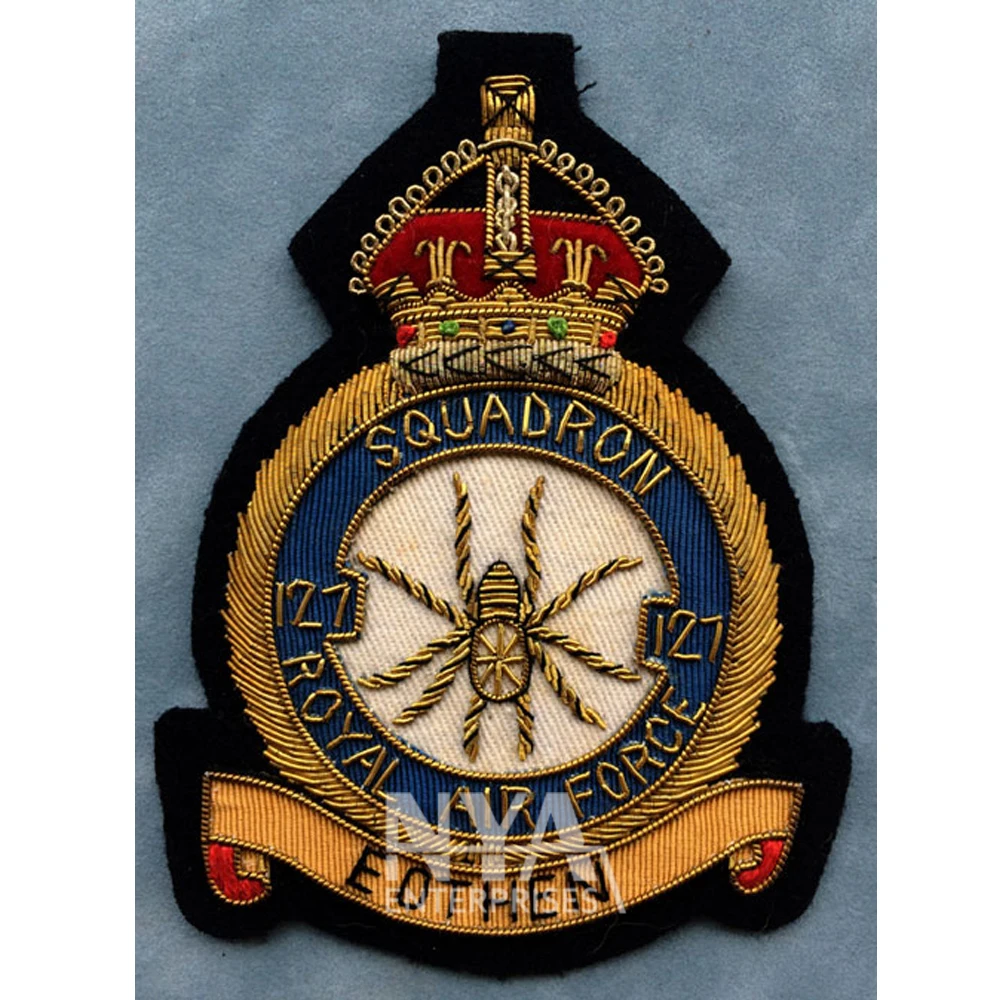 Customized Gold Wire Royal Blazer Badge Factory Price OEM School Sew-On Felt Patch with Sequins and Embroidery 3D Design