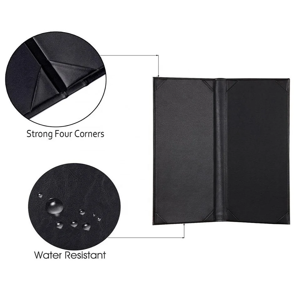 Wholesale Price Leather Card Menu Board Hotel Guest Server Book Bill Folder Writing Note Pad Holder