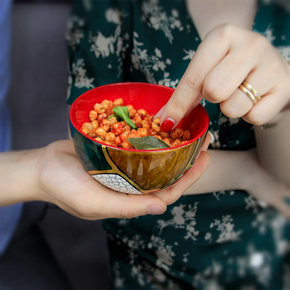 
HIGH QUALITY HAND-PAINTED VIETNAM COLORFUL BOWL LACQUER DECORATIVE HOT SELLING WOODEN BOWLS 