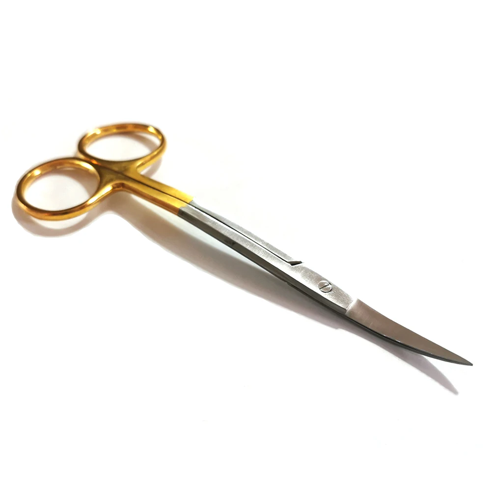 Iris scissors Sharp Curved Blade Re-useable Golden Handle stainless steel Scissors surgical instruments