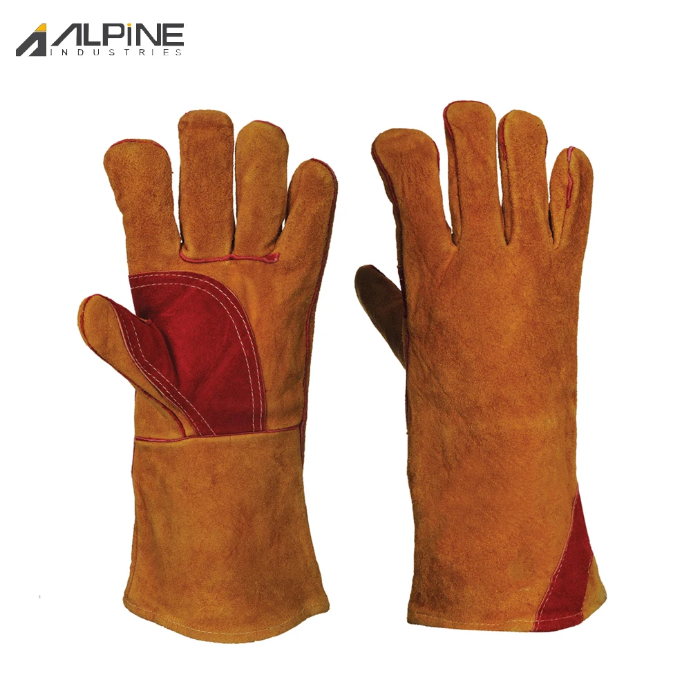 Best Split Leather Design Heavy Duty Industrial Working Gloves Leather Welding Gloves