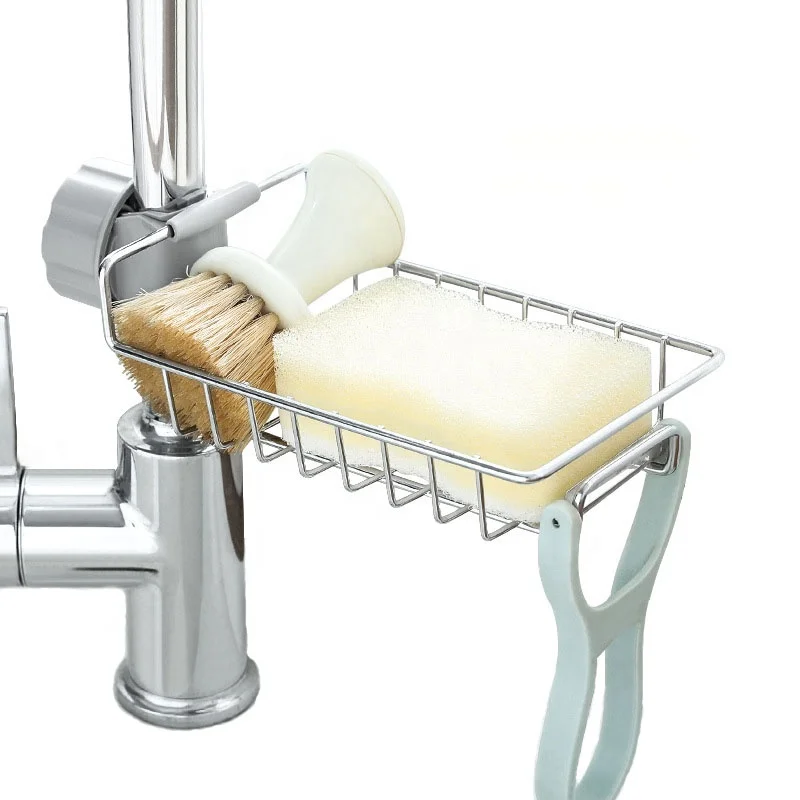 Kitchen Sink Organaizer Faucet Storage Rack Stainless Steel Sponge Holder