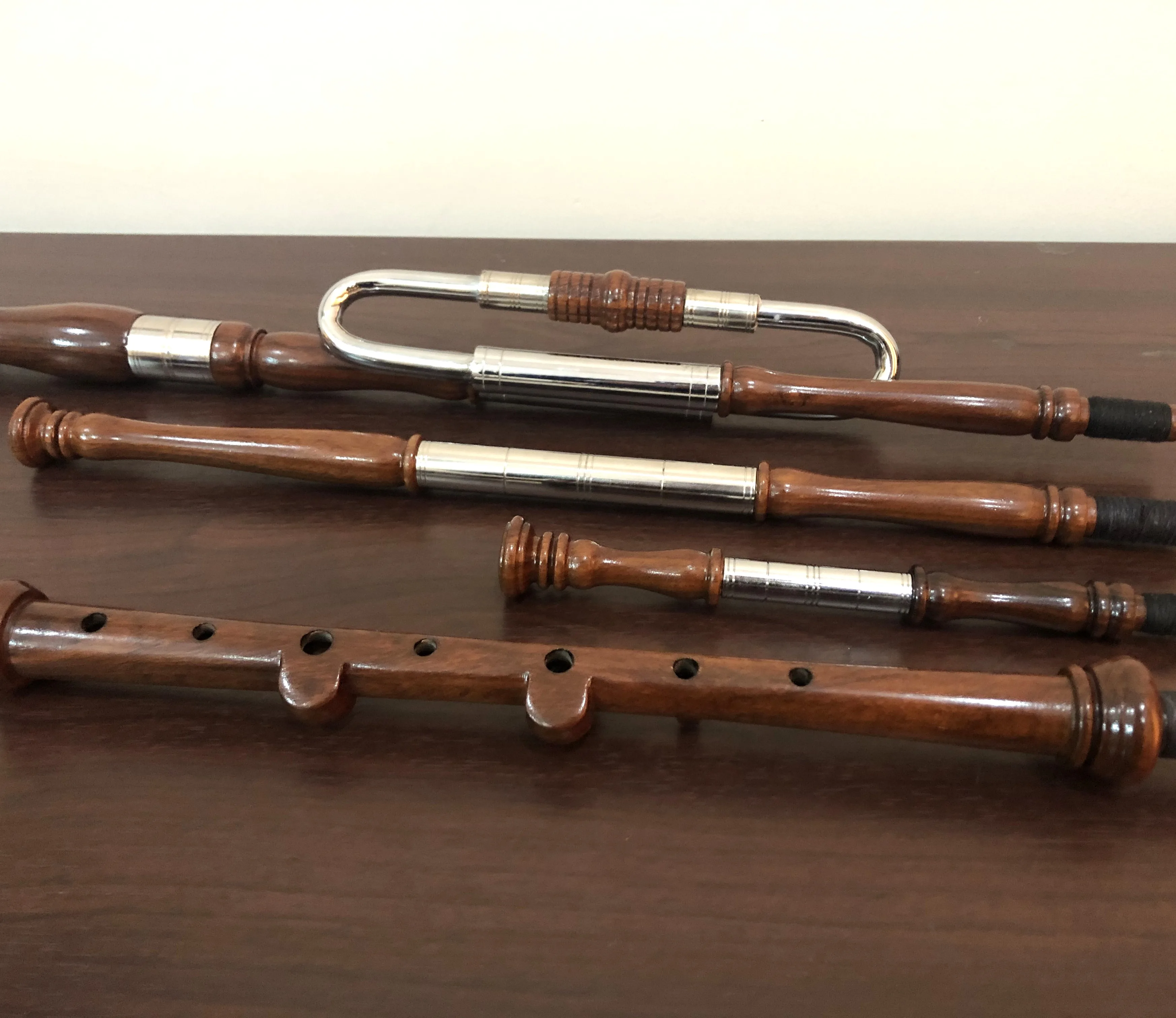 Uilleann Half Set Bagpipe | Complete with Chanter, Drones, Bellows, Leather Air Bag, Reeds and Carry Bag | Geoffrey