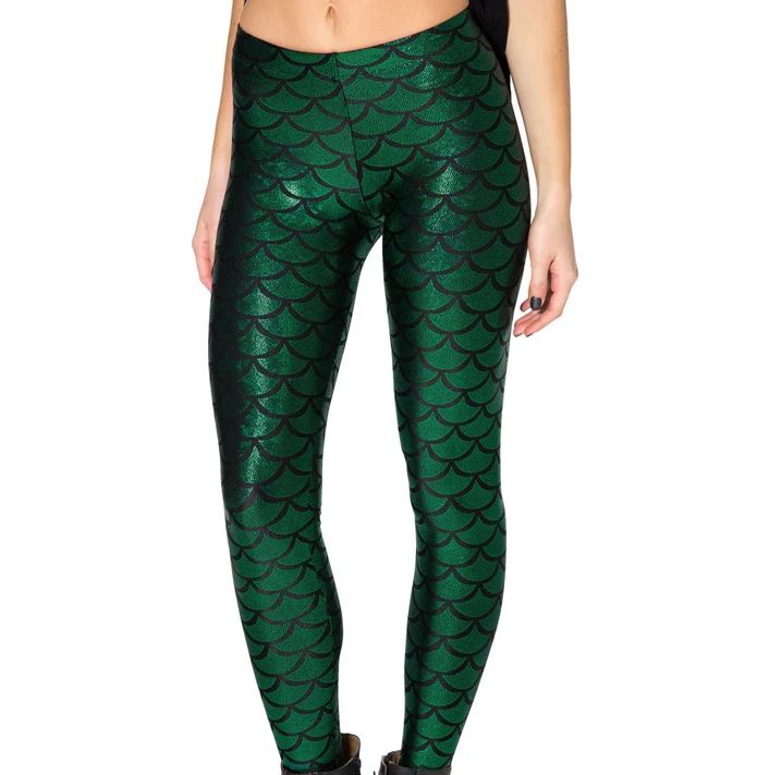 New Top Sale Black Milk Digital Print Women Mermaid Fish Scale Leggings Plus Size S M L XL XXL XXXL Seamless Running Leggings