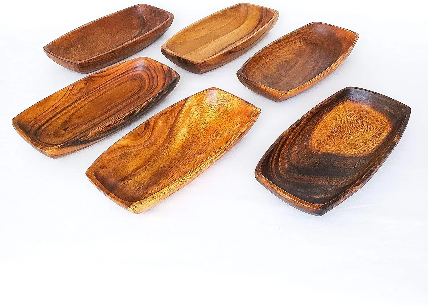 Modern Acacia Wood PET Food Bowl Set Safe-Large Multipurpose Use Salad Bread Pasta Noodles Dessert Wedding Party Mixing Box