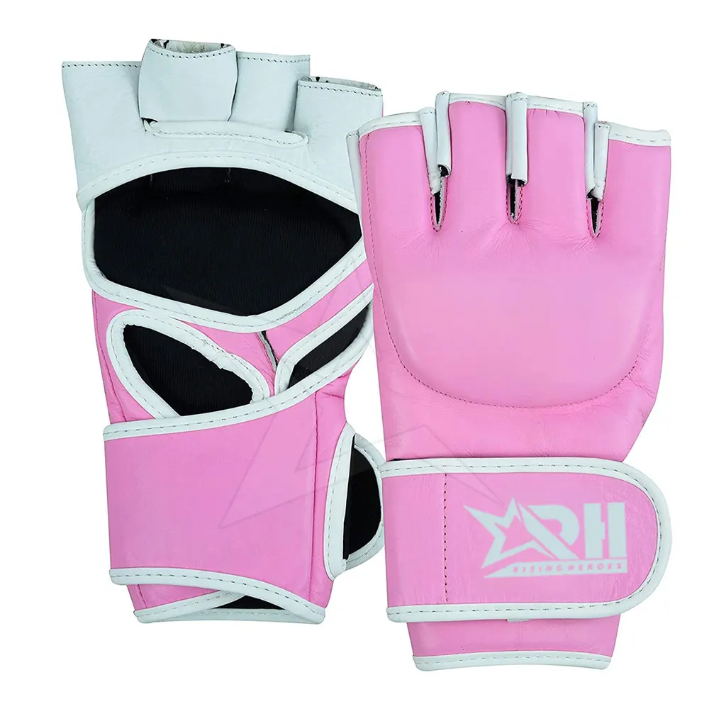 Custom Logo Punching MMA Gloves Pakistan Made Leather MMA Gloves