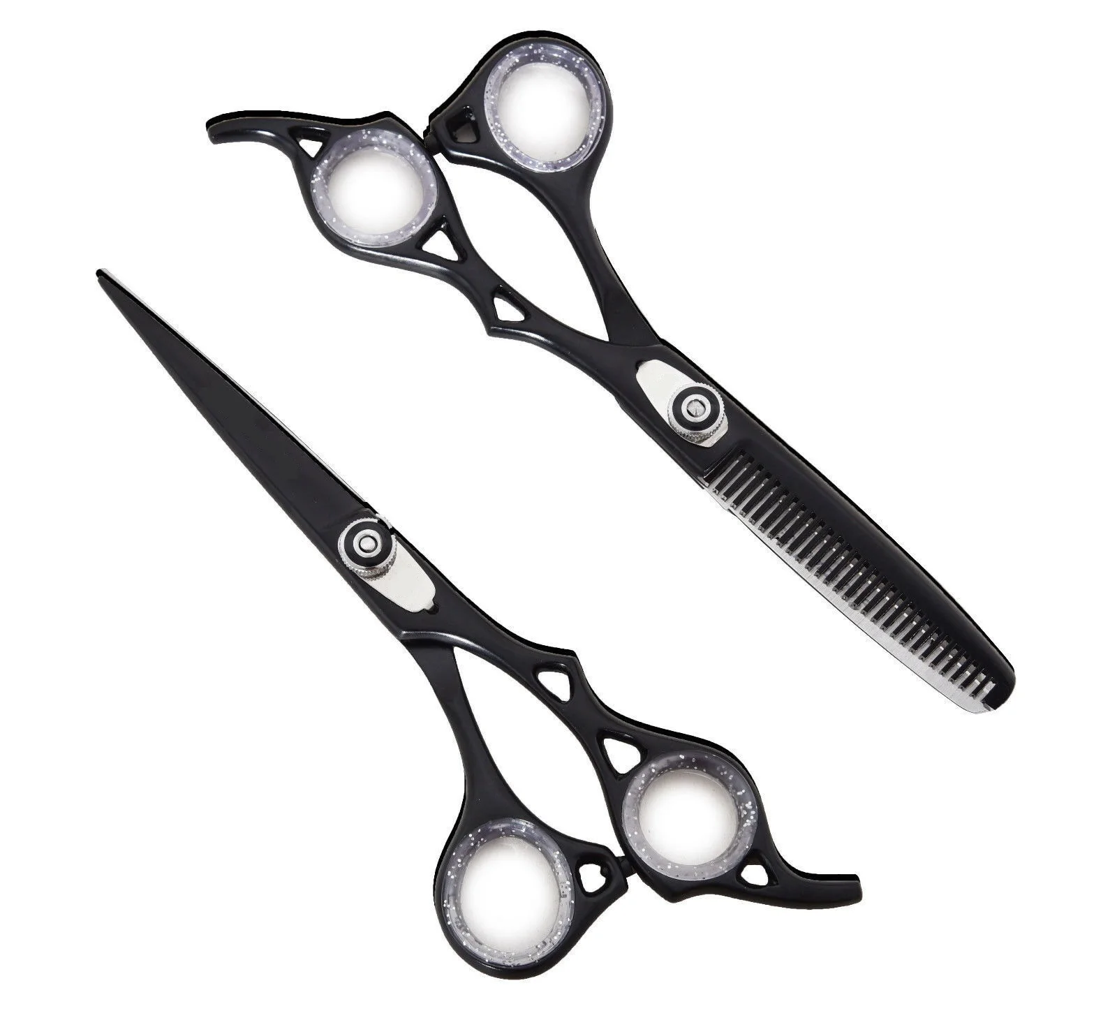 Matte Black Hair Cutting Scissors Razor 6.5 Hair Shears