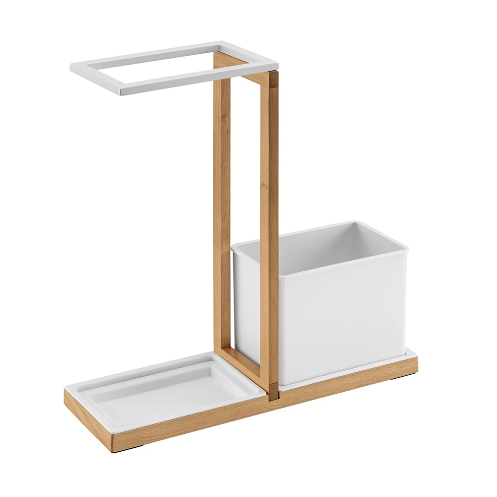 Compact Indoor Freestanding Storage Rack Space Saving Umbrella Organizer Holder Umbrella Stand with Drip Tray