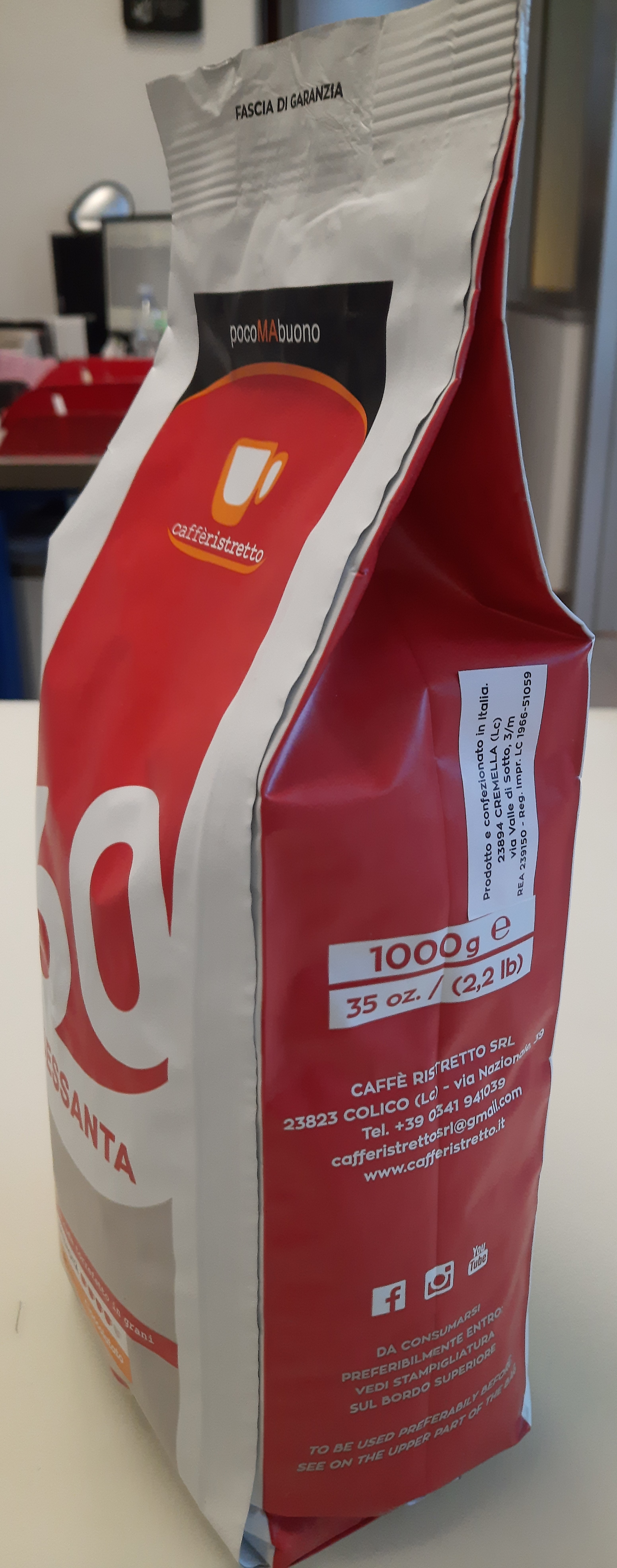  Caffe Ristretto Sessanta 60% Arabica итальянский эспрессо жареные кофейные зерна HACCP IFS