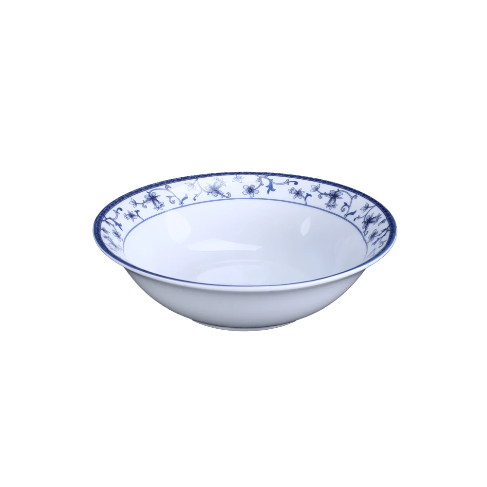 OEM Long Phuong Restaurant Buffet Porcelain Tableware Wide-Mouth Bowl and Dishes Ceramic Plates Wholesale from Viet Nam