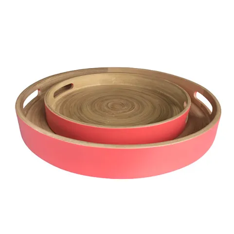 Bamboo tray new design spun bamboo tray 100% nature