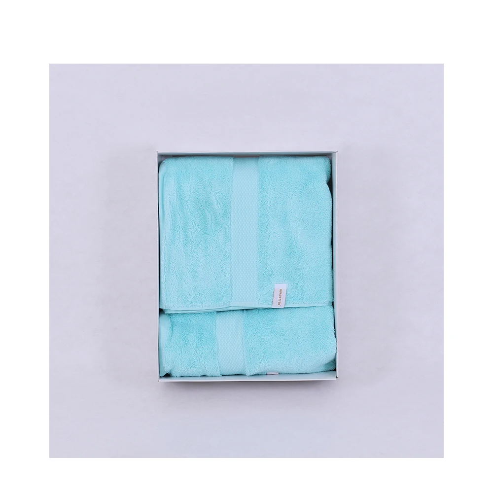 
High Quality Wholesale Product Towel Nua Blue %100 Cotton- 2 Pieces 50x90-70x130cm 