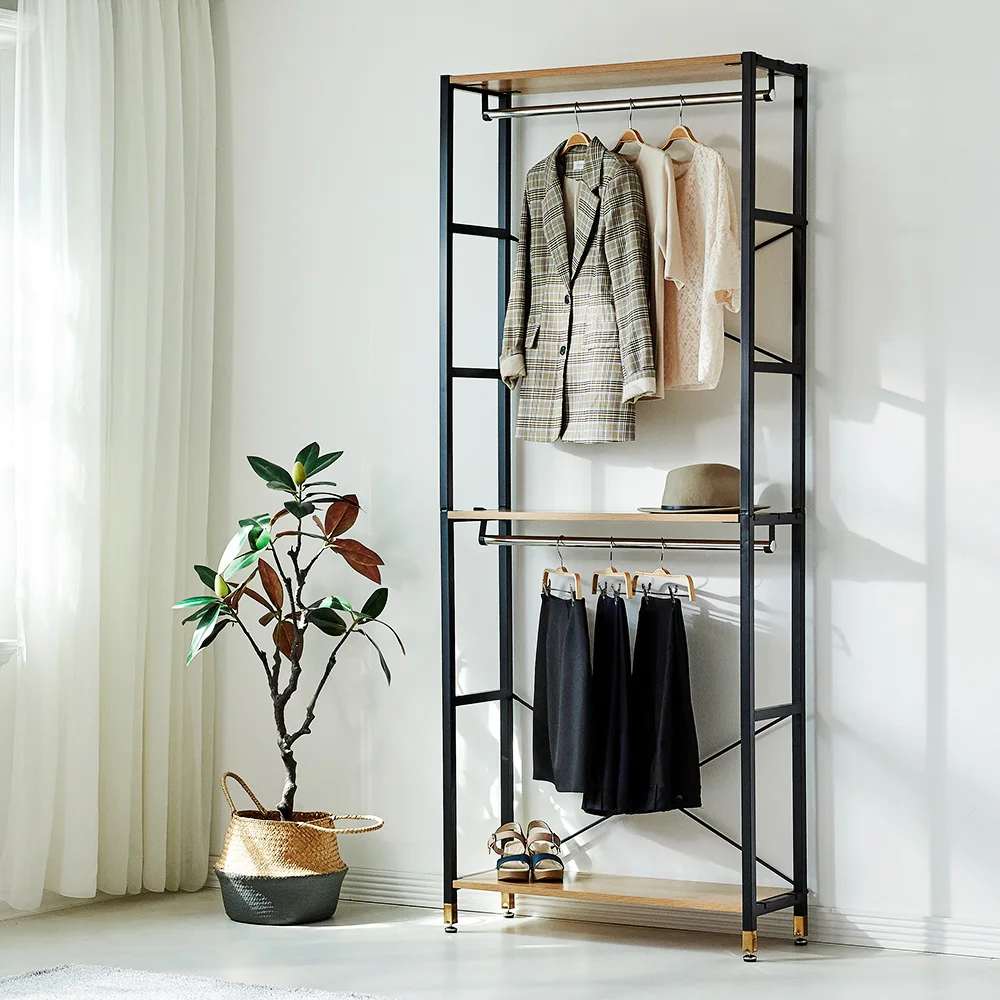 Walk in Closet Dividers Shelving Underwear Hanging Organizer System Wardrobe for Bedroom with Storage Boxes Drawer