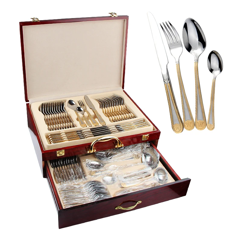 Stainless steel tableware flatware 84 pcs72 flatware set/cutlery set