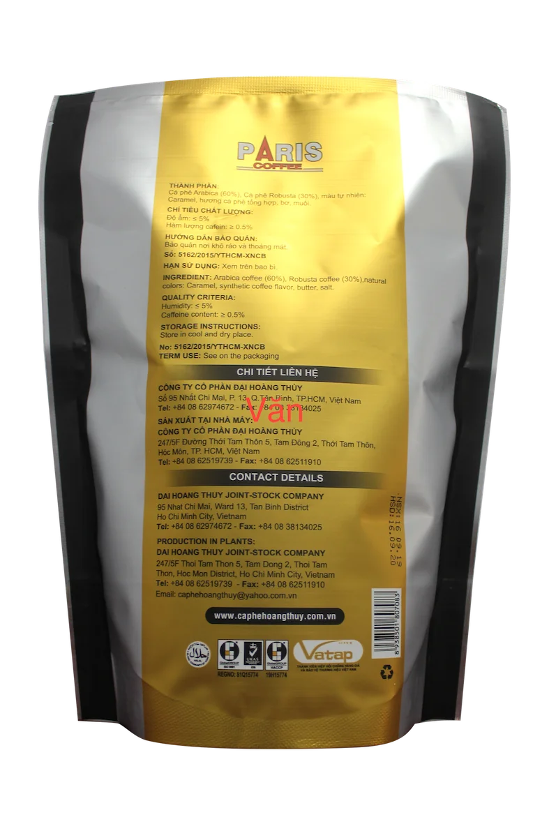 Good Price HACCP & ISO 9001:2015 Certificated PARIS 08 Ground Coffee made in Vietnam exported to Asian countries