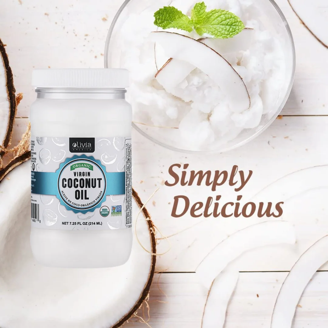 Organic Virgin Coconut Oil for Cooking Olivia America USDA Approved (Case Pack of 12)