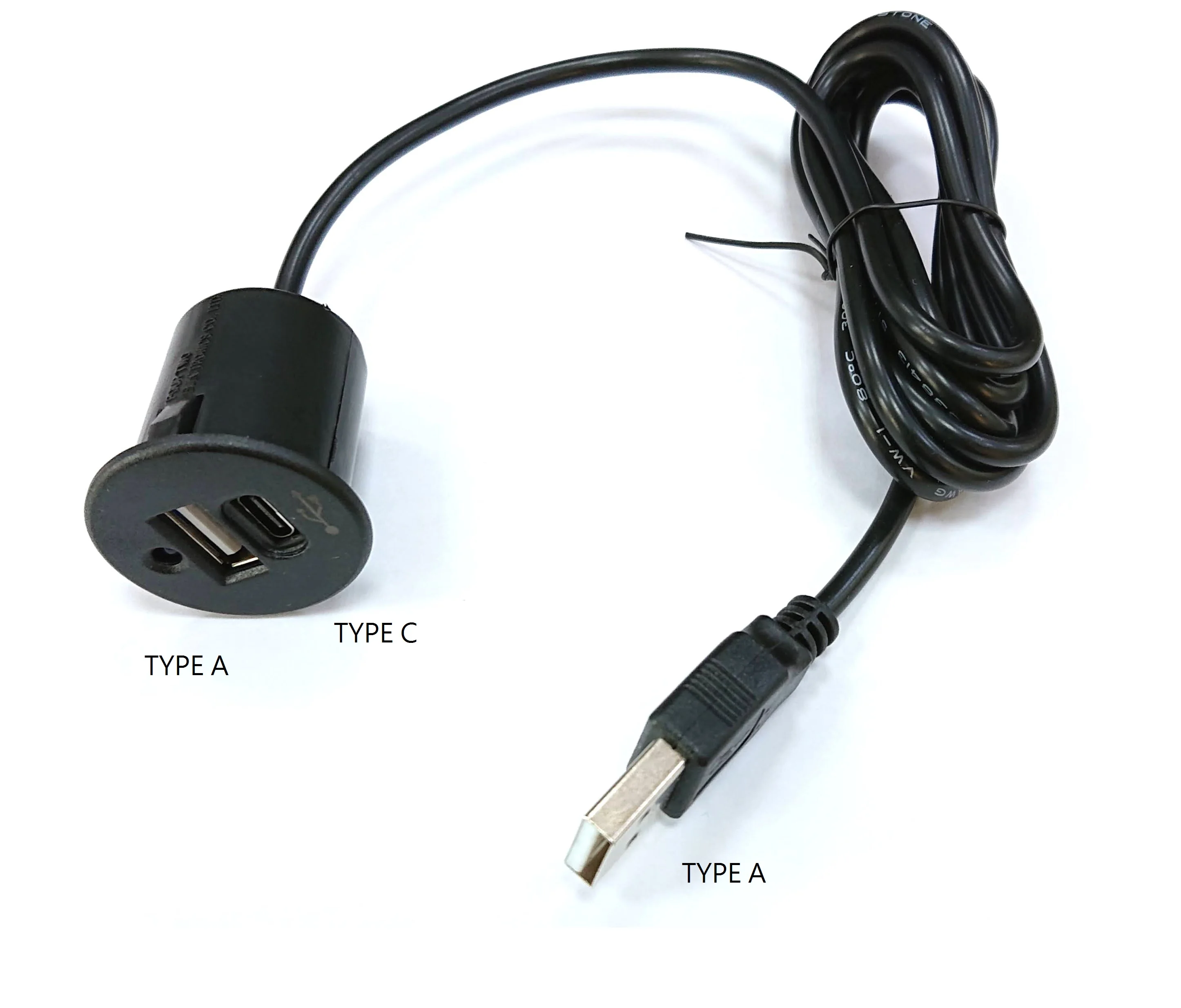 TYPE A + C furniture usb socket