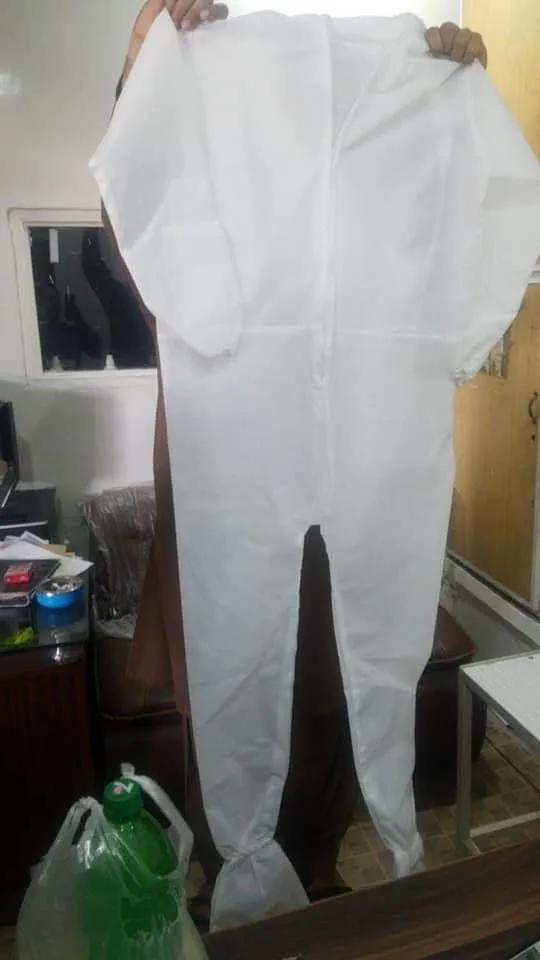 
PP disposal protective coverall type 5/6 isolation Gown Surgical Gowns CE Approved 