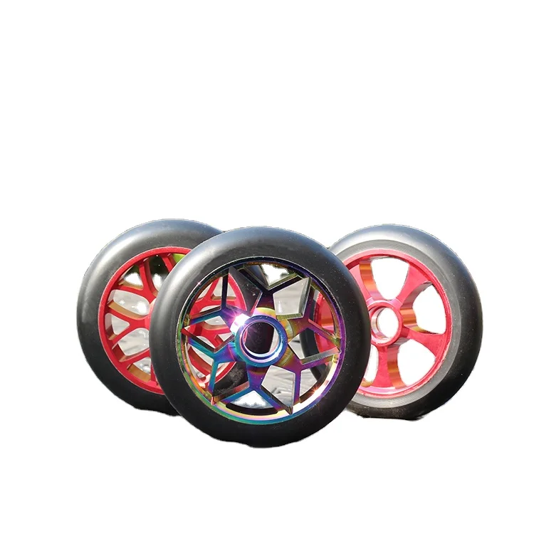 
2021 Newest Hot Selling Good Quality Black Pu 100mm Scooter Wheel 