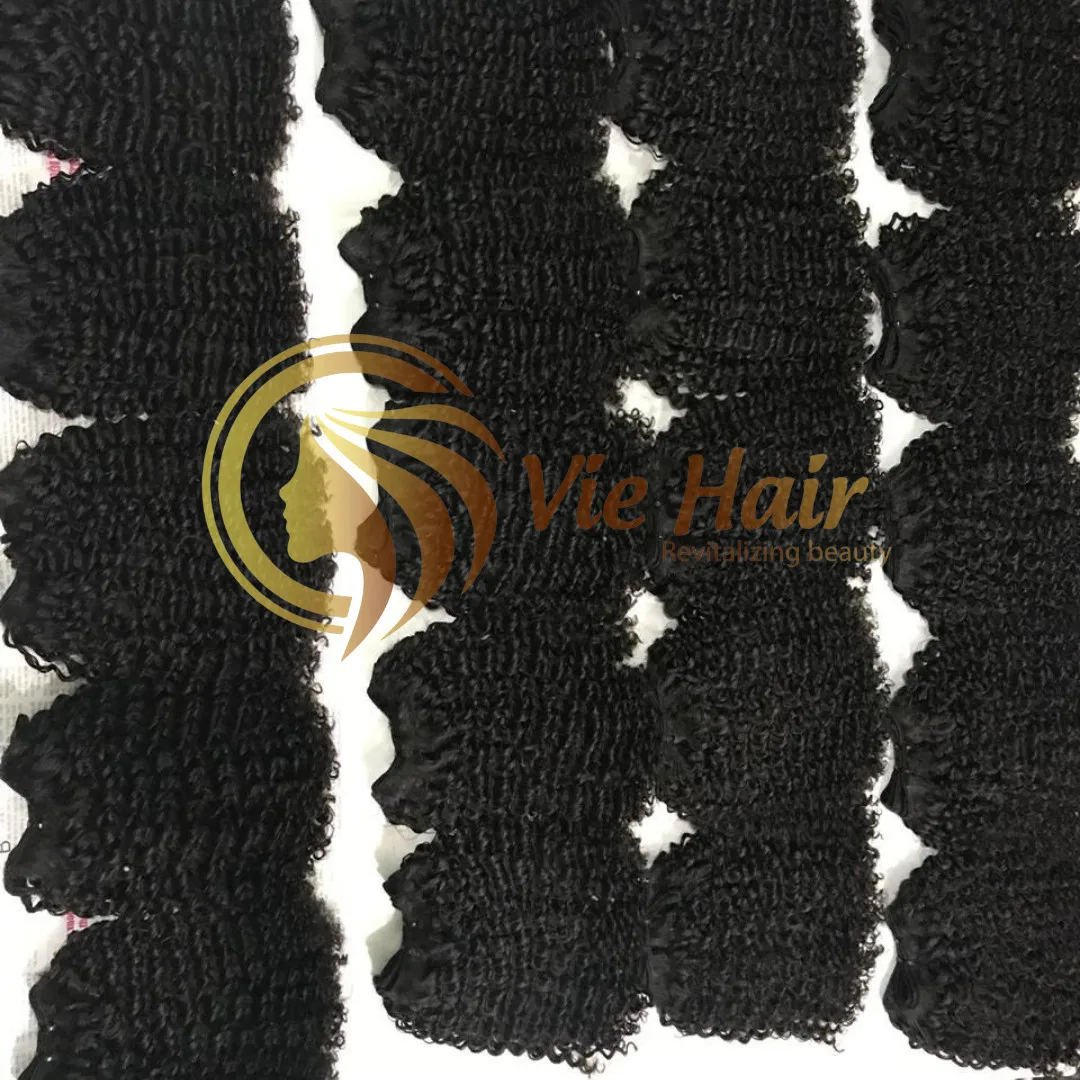 Королевский вьетнамский плотный кудрявый уток волос лучшего качества сырье для кутикулы натуральные волосы 100% натуральный цвет очень Шелковый и мягкий