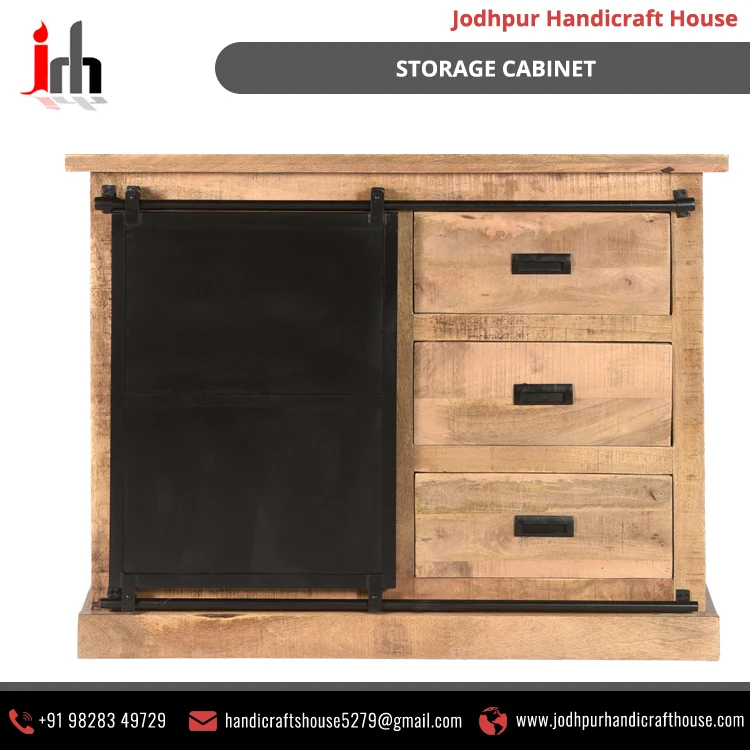 Industrial & Vintage Low Market Price of 2 Part Door Home Furniture Storage Cabinet