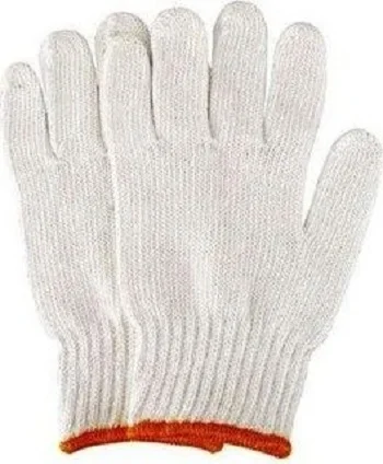 RVT 104 Cotton Safety Working Gloves | Natural Colored Gloves - String Knitted Cotton Gloves