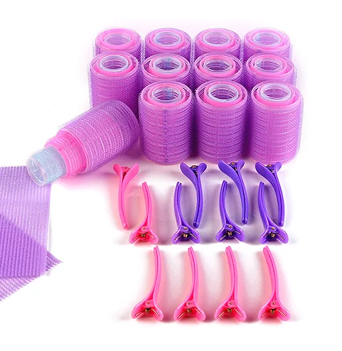 Self Hold Curlers Set,Salon Hair Curlers,DIY or hair salon curlers hair curler curling rod roller duck bill clips