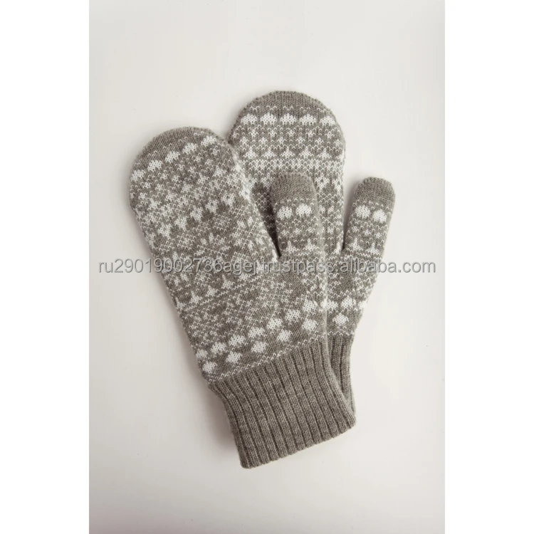 Высококачественные Женские Вязаные варежки для зимы, изготовленные из высококачественного козьего пуха, от производителя, зимние вязаные варежки