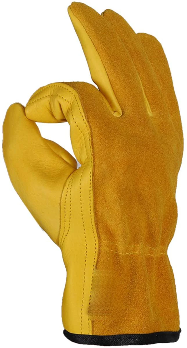  Профессиональное хорошее качество рабочее оборудование термостойкие защитные красные рабочие кожаные перчатки для мужчин