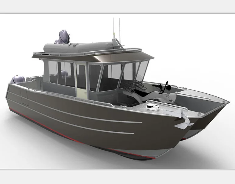 9.75m 32ft  Aluminum catamaran fishing  boat work boat for sale