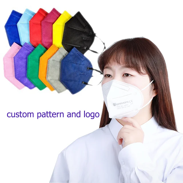 Custom Kn95 Mask cubrebocas-kn95 Color Ce Certified Approved 5 Layer Cup Dust
