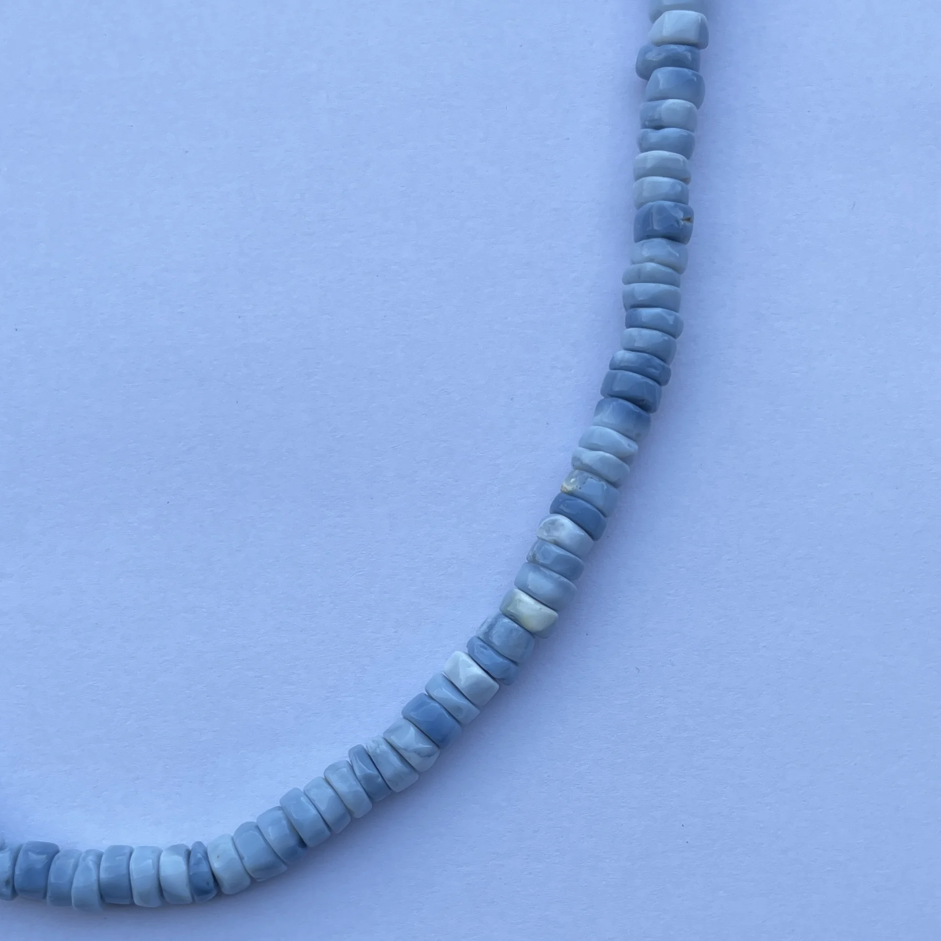 Natural Blue Opal Smooth Heishi Tyre Trending Gemstones Beads Necklace Jewelry at Wholesale Best Price from Supplier Online Shop