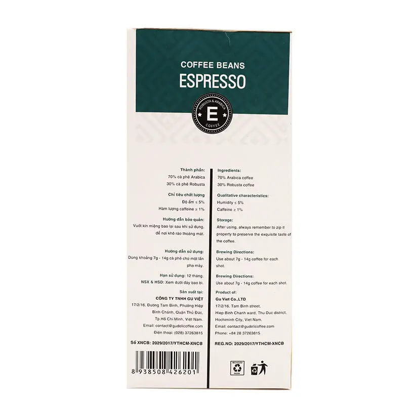 
Coffee Beans roasted GUDELI coffee Blend 4 