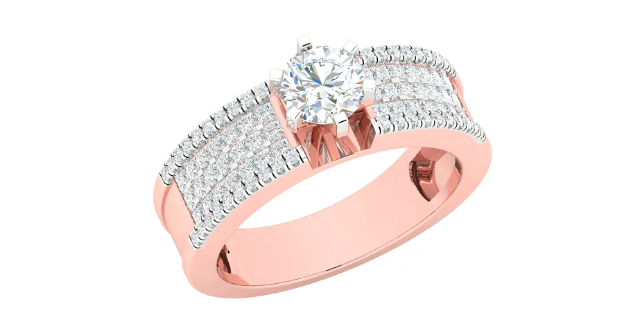 Sophisticated design Good looking design moissanite colorless diamond DEF Certified solitaire ring low price worldwide delivery