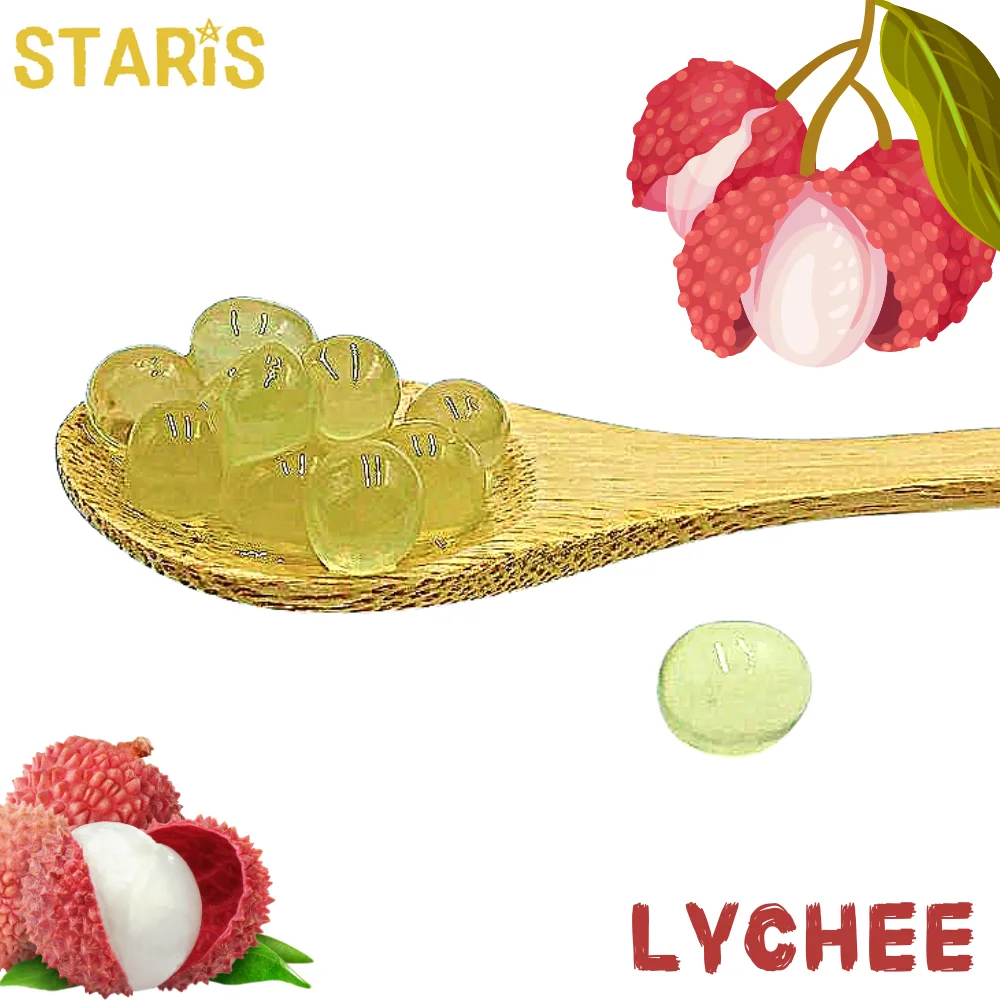 
 [Заказ образца] Бесплатная доставка, ароматизатор сока личи boba, тайваньский жемчуг tapioca halal  