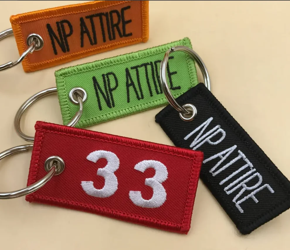 Изготовленный на заказ удаляем перед полетом брелок вышитый для ключей текст мотоцикл мини-камера автомобиля мотоцикла