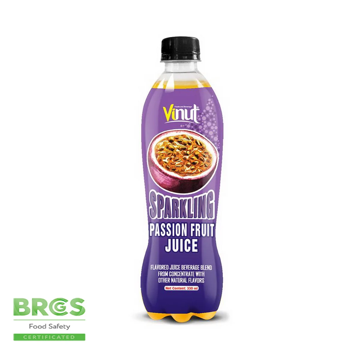 330ml VINUT Bottle Sparkling Passion fruit juice drink