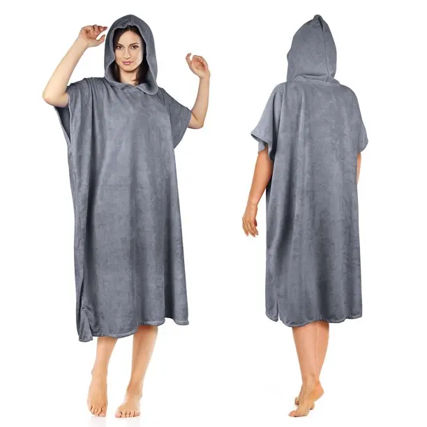 Adults Beach Towel Changing Robe Bath Towel Outdoor Poncho Kids Beach Towel Robe